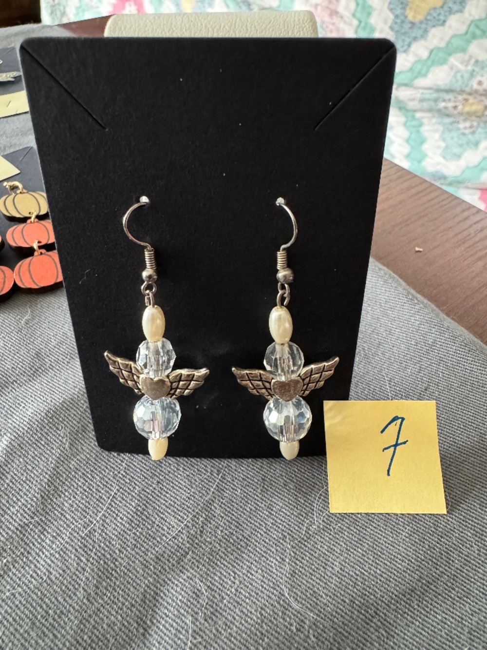 NEW, Handmade Angel Earrings, on wires, 2"